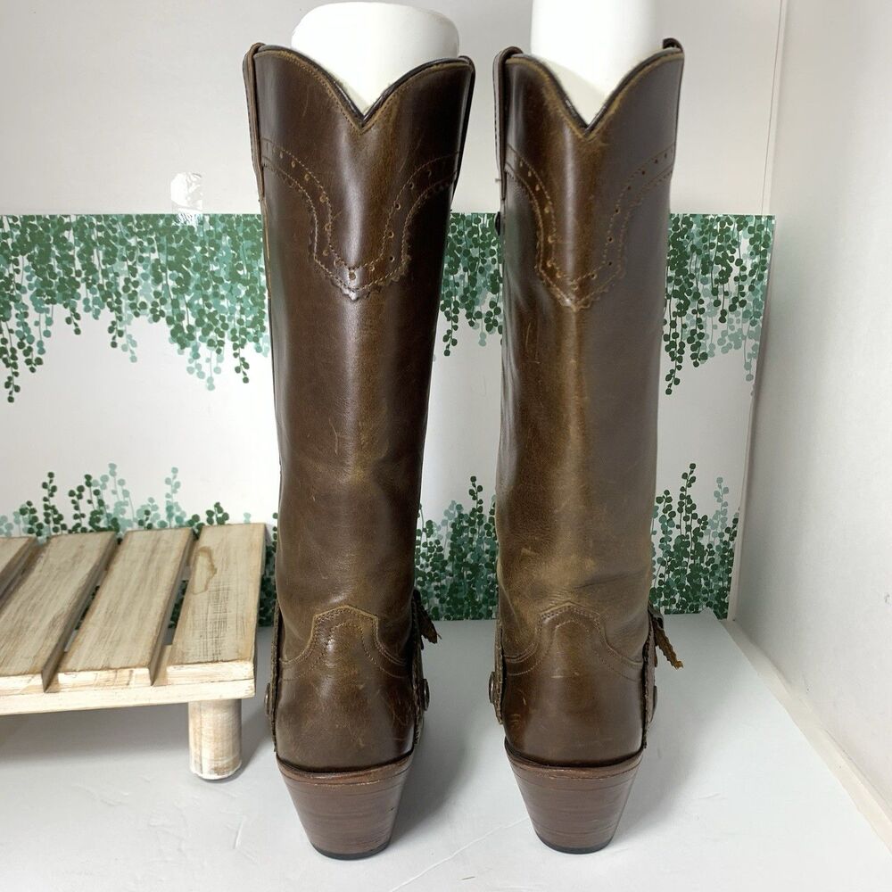Leather Corral Western Boots Cowboy Cowgirl Size 7.5 Women - Picture 13 of 16
